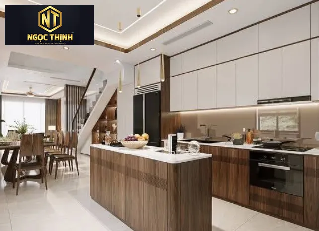 TỦ BẾP CHIẾU LIỆU VÁN GỖ CÔNG NGHIỆP